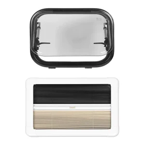 Ventana Levadiza Curva c/Mosquitero y Black Out - 98.5x46.5cm